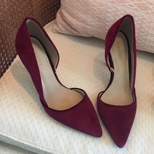 Burgundy Velvet Old Navy Heels
